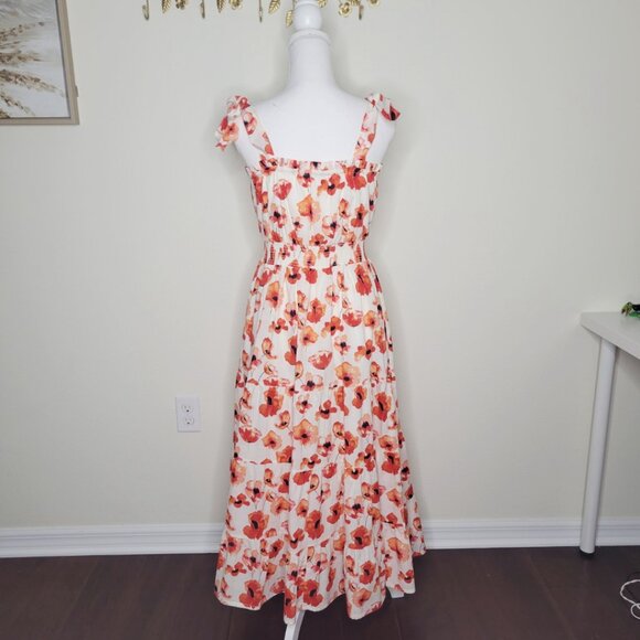 Matilda Jane Summer Siesta Red Poppy Maxi Ruffle Floral Dress Size S #3257 - Picture 7 of 7